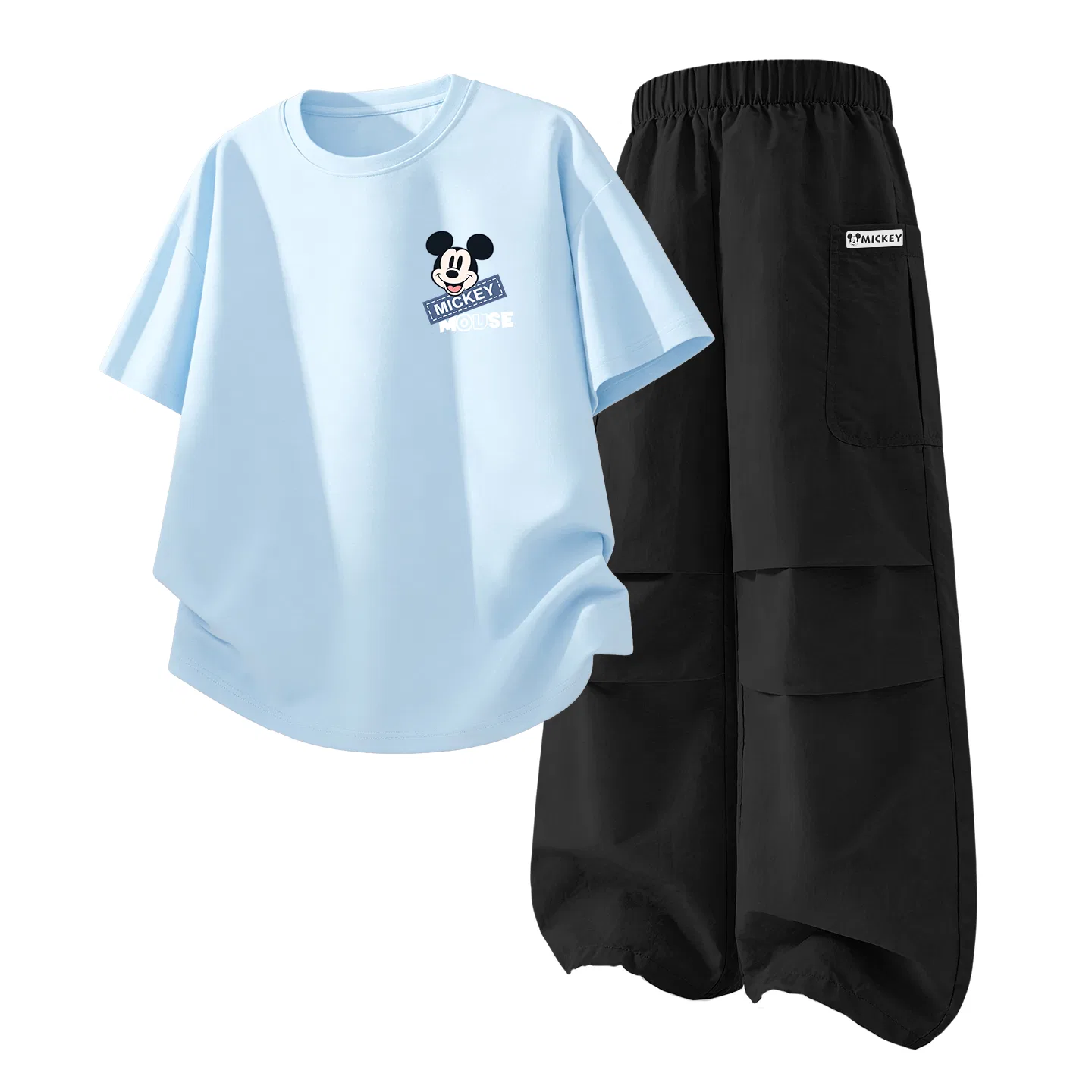 Детский спортивный костюм Disney Crew Neck Thin Stretch голубой с черным