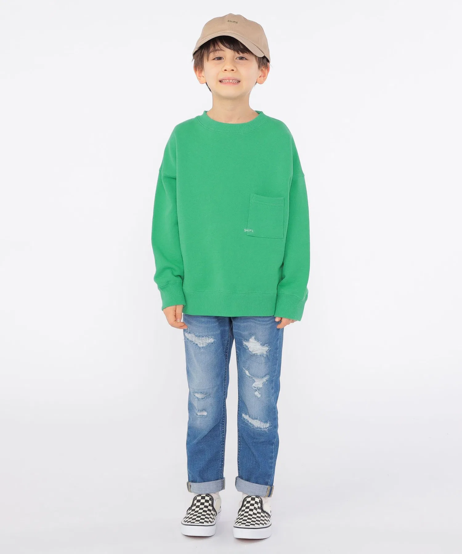 [Эксклюзив SHIPS KIDS] Размер: 100-160 см / Джинсы с эффектом потертости — фото 4
