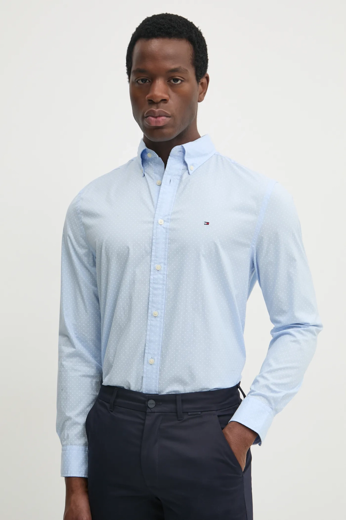 

Хлопковая рубашка Tommy Hilfiger, синий