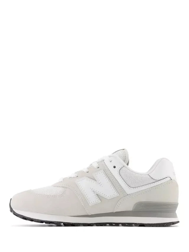 Детские кроссовки на шнуровке 574, цвет слоновая кость/разноцветный New Balance — фото 3