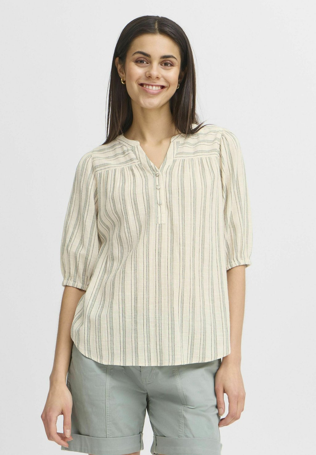 

Блуза BOBBI Fransa, цвет Iceberg Green Art Stripe