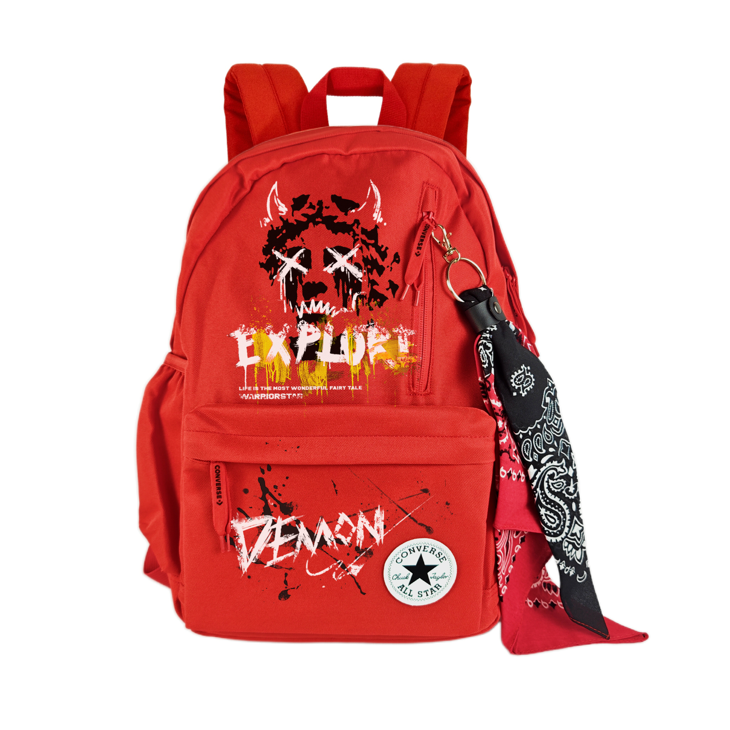 

Converse Полиэстеровый рюкзак средний унисекс разноцветный, Demon Graffiti