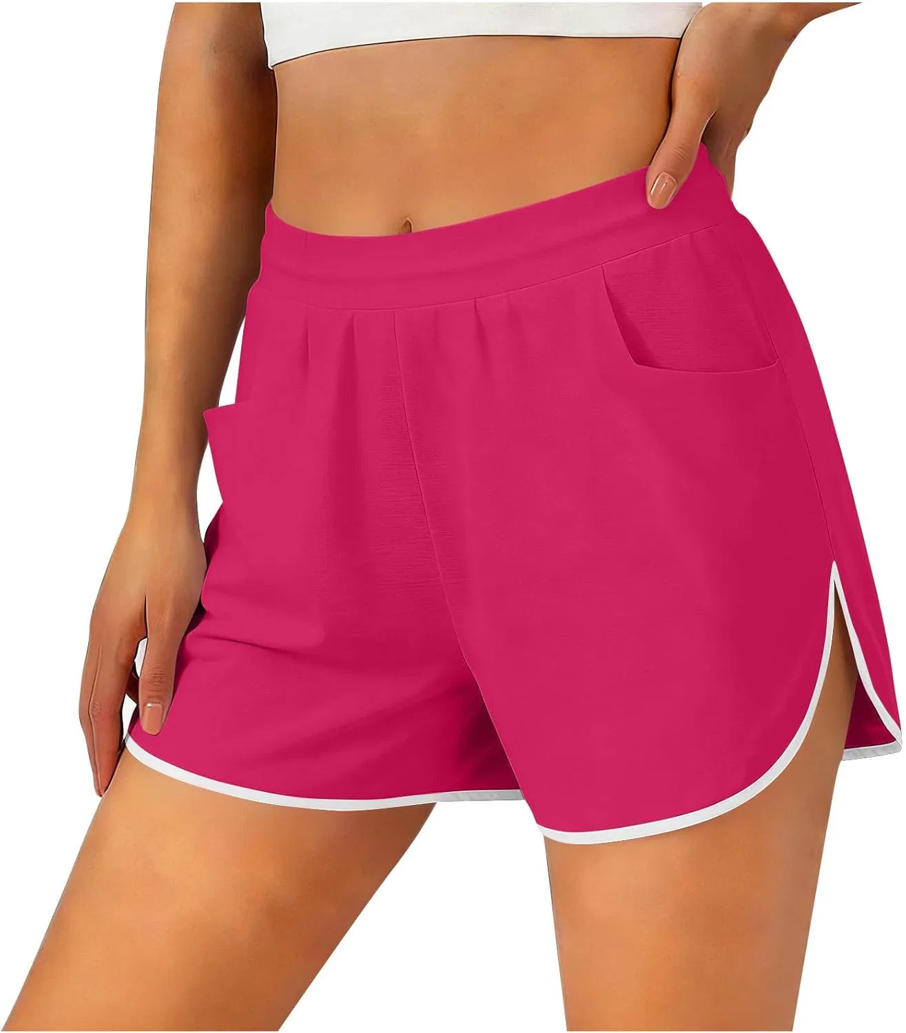 Спортивные шорты для бега с карманами, Hot Pink