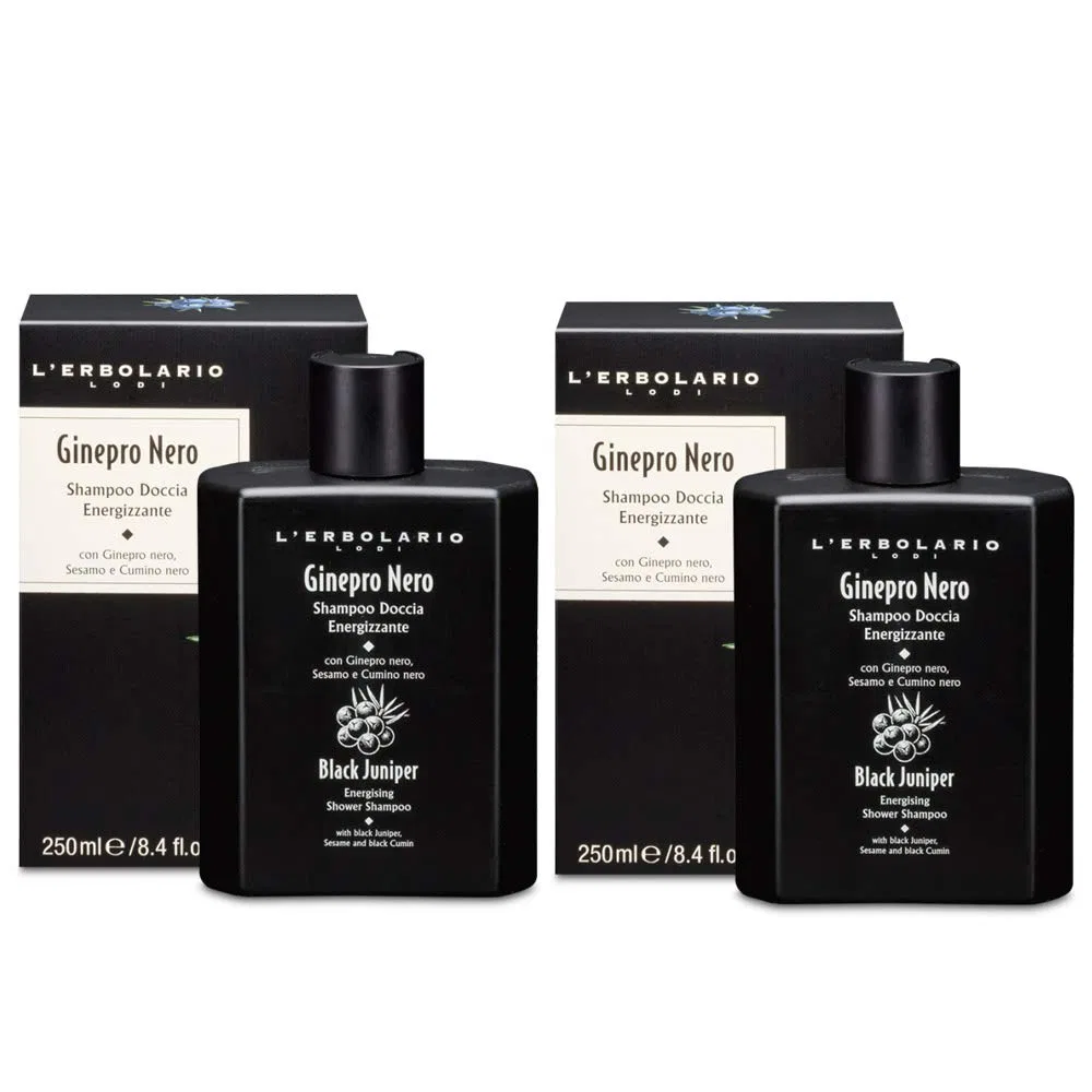 Шампунь-гель для душа Erbolario Ginepro Black, 250 мл, 2 шт. L'Erbolario