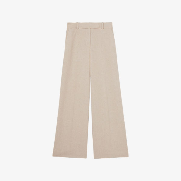 

Брюки Devon широкого кроя из ткани Reiss, бежевый