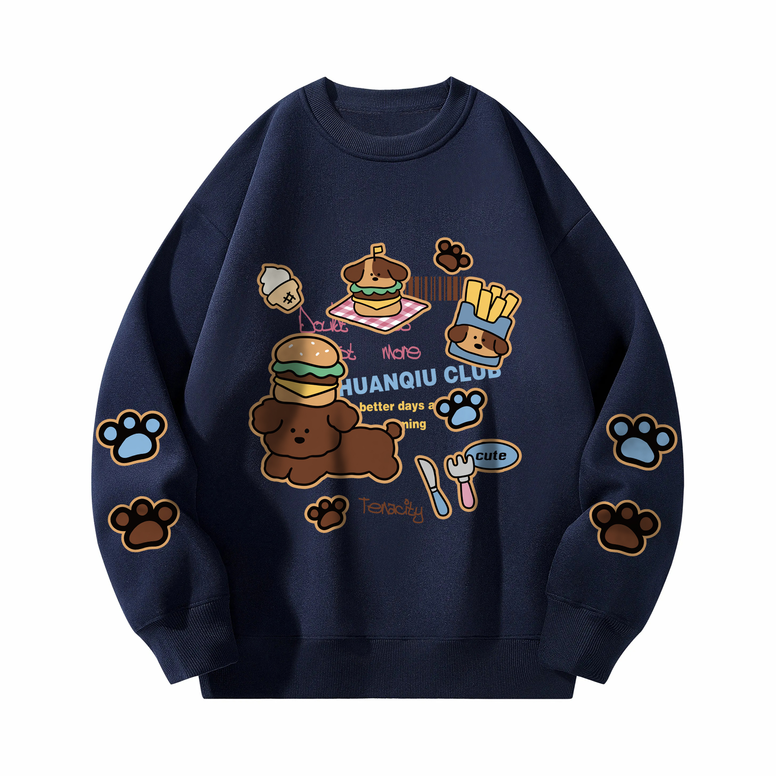 

Свитшот Unisex Crew Neck Moderate Heavyweight HUANQIU, темно-синий