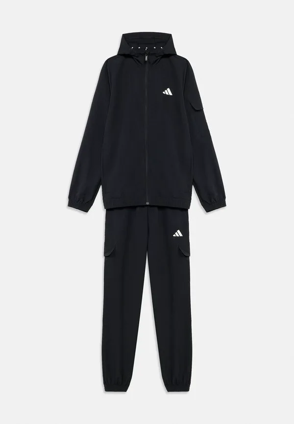 Детский спортивный костюм, куртка для тренировок унисекс Adidas Performance, Black/White — фото 3