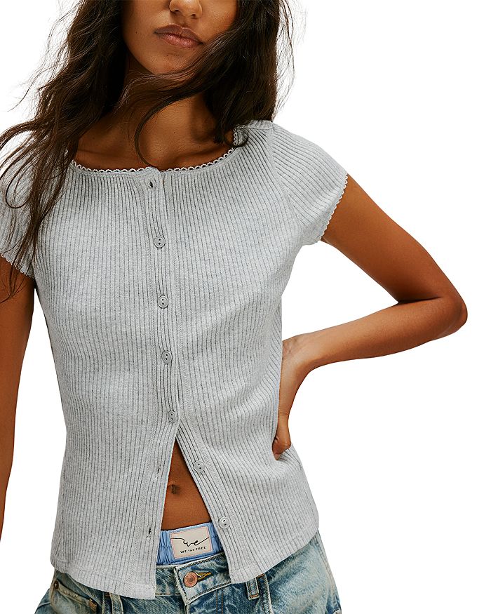 

Кардиган с короткими рукавами Most Wanted Free People, серый