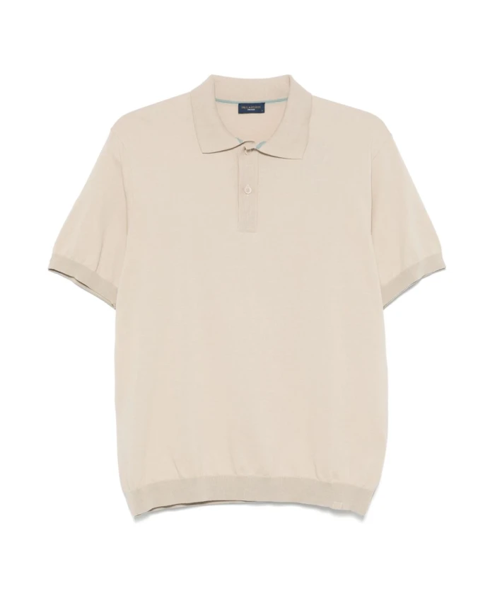 

Бежевая рубашка-поло с короткими рукавами Paul & Shark, бежевый