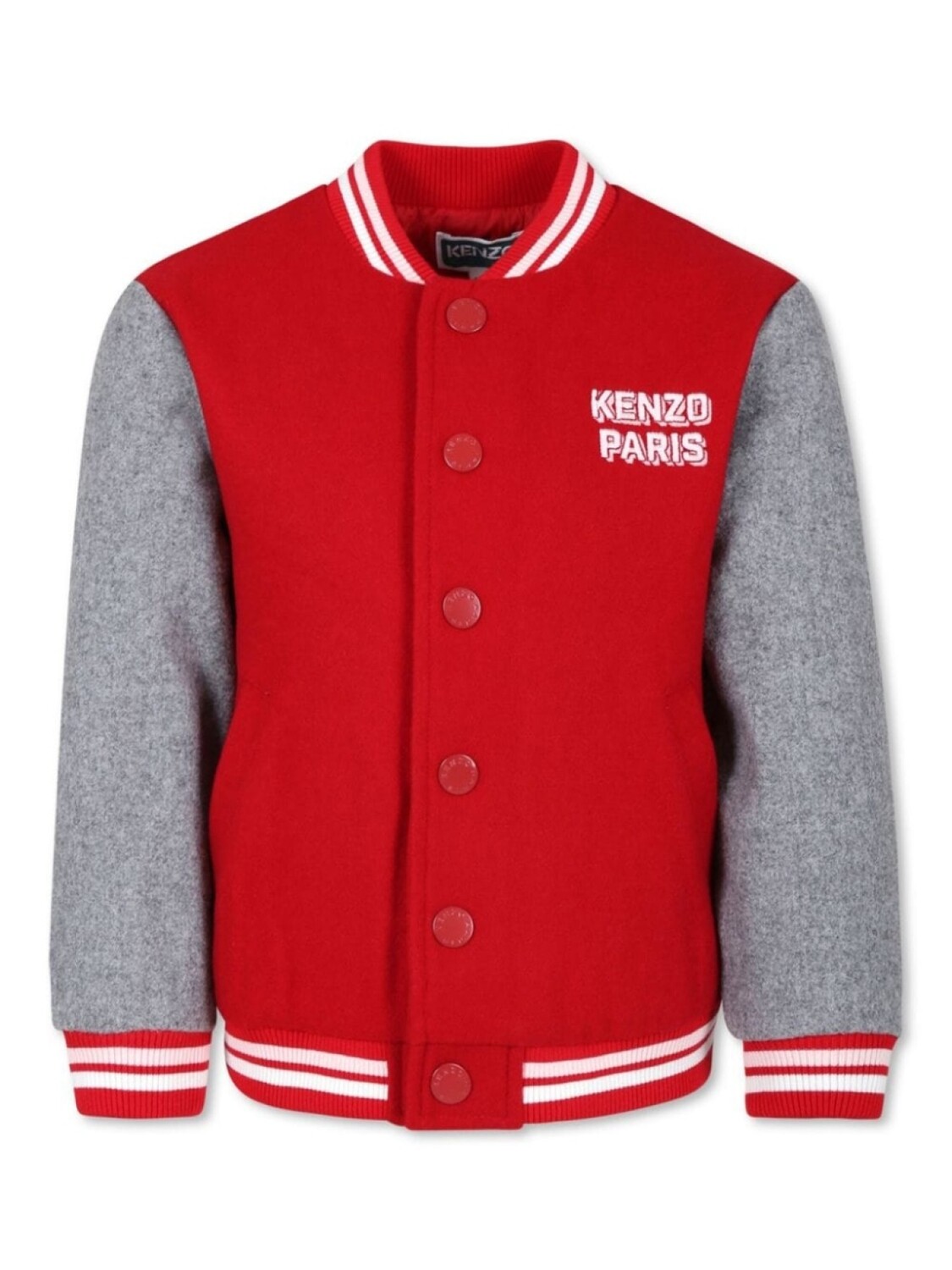 

Kenzo Kids университетская куртка с вышитым логотипом, красный