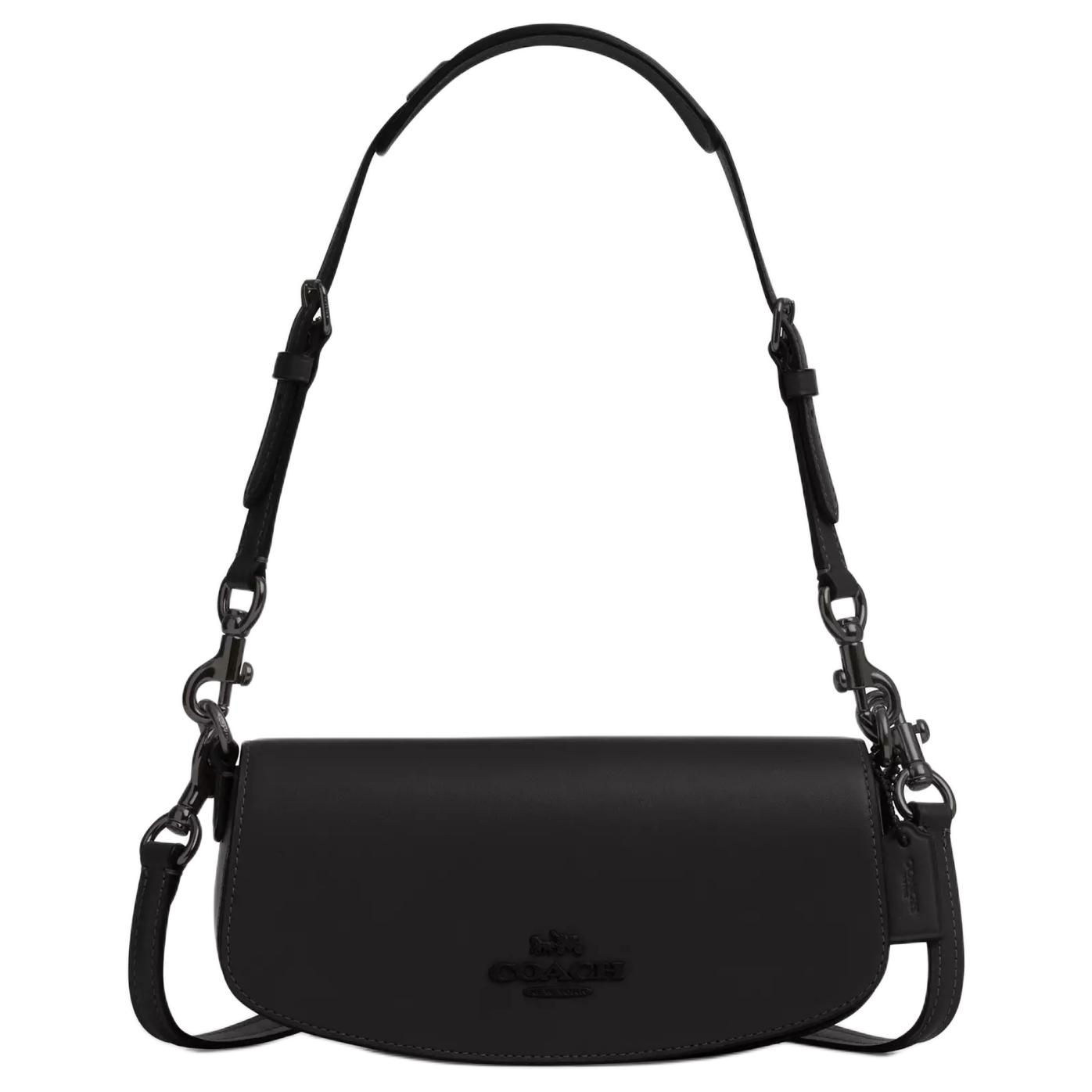 

Кожаная сумка через плечо, маленькая женская сумка черный COACH