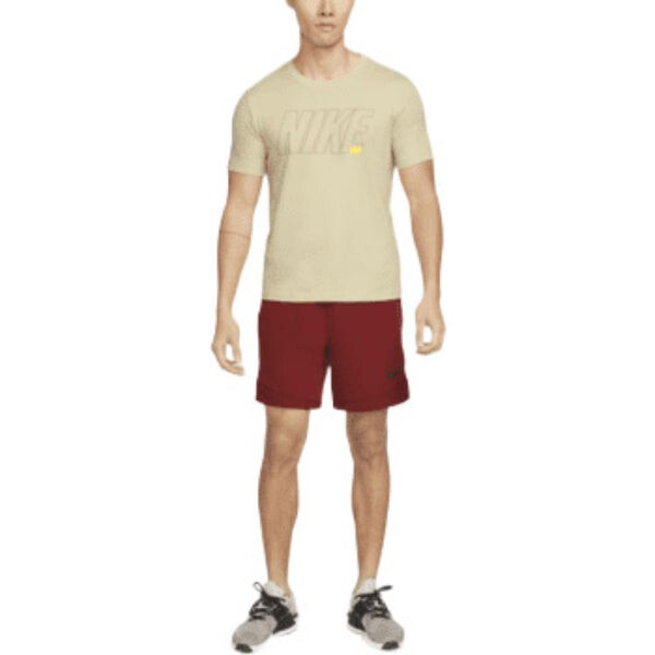 Футболка Men's Nike Solid Color Alphabet Quick Dry Breathable Training Sports Short Sleeve Yellow T-Shirt, мультиколор — фото 3