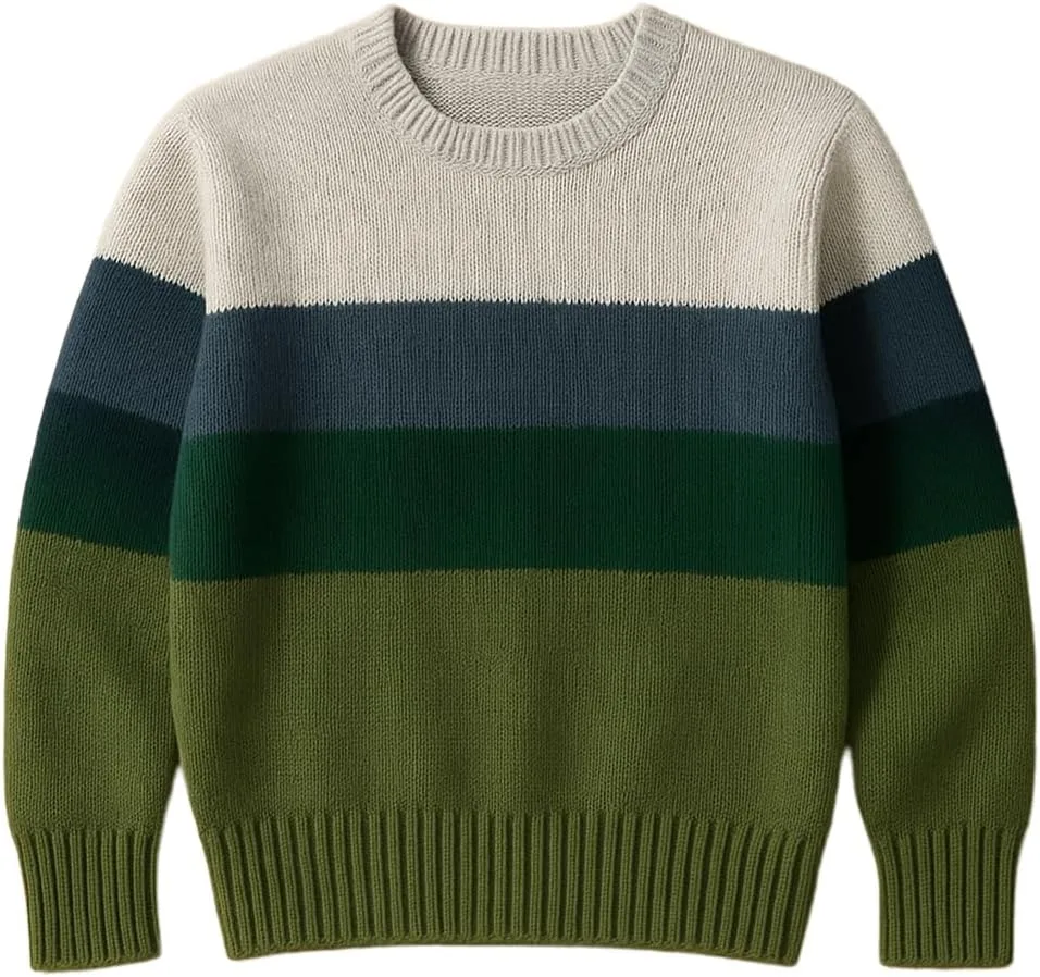 

Свитер с цветными блоками в полоску, мягкий, в стиле ретро Grewear