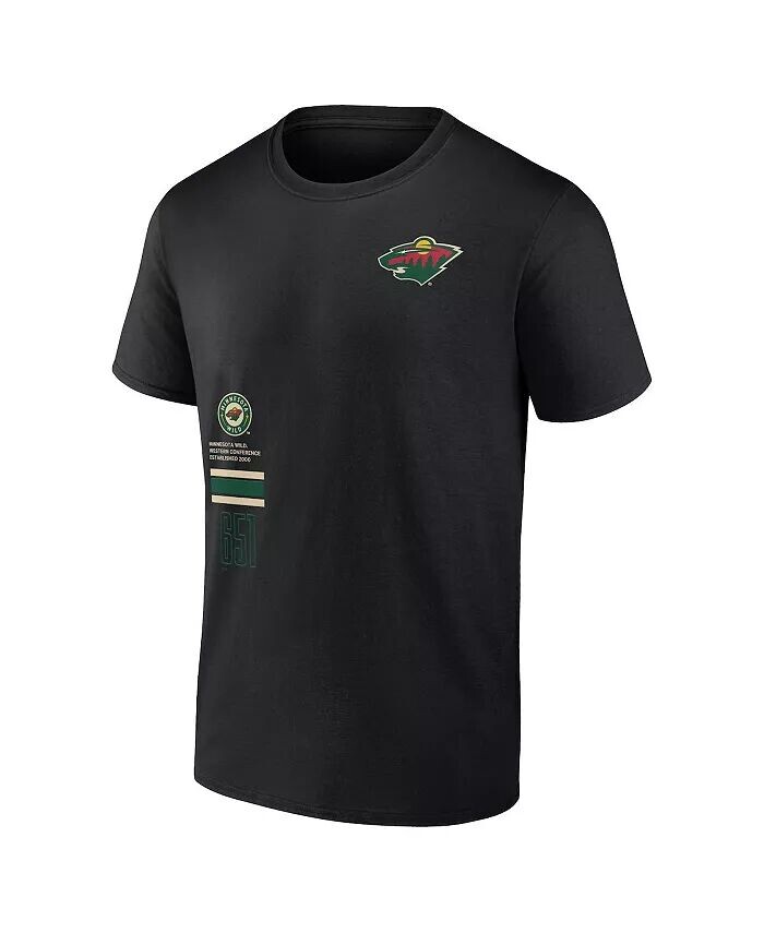 

Мужская футболка Minnesota Wild Represent Fanatics, черный