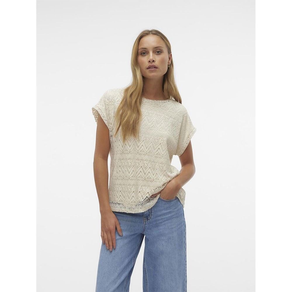 

Блуза с коротким рукавом Vero Moda Maya Ava, бежевый