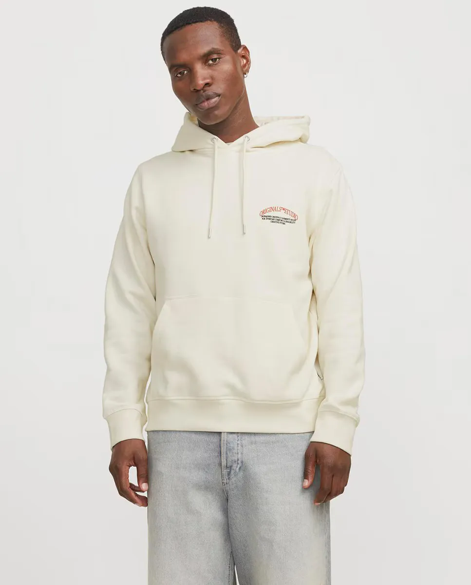 

Мужская толстовка с длинными рукавами и логотипом сзади Jack & Jones, белый