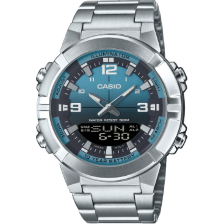 

CASIO Часы с кварцевым механизмом унисекс синий циферблат