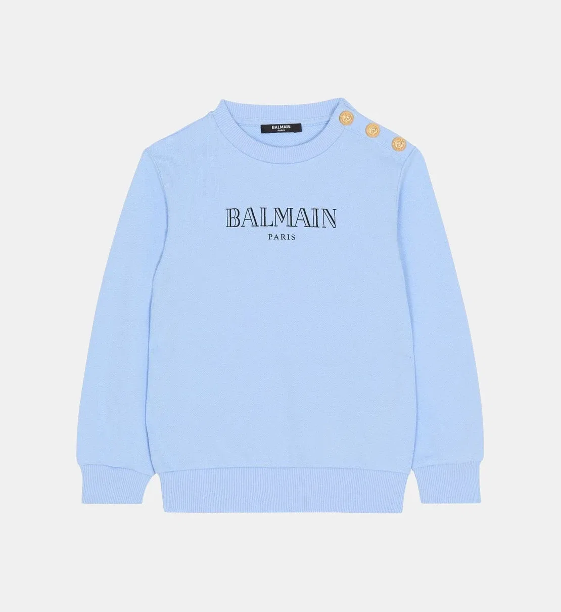 Свитшот с принтом BALMAIN Paris, синий