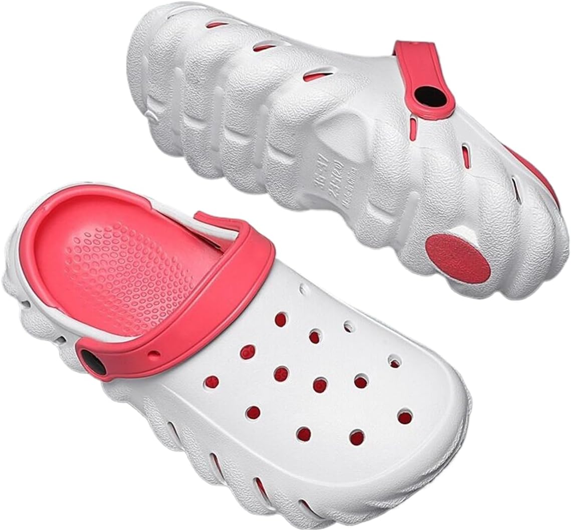 

Женские и мужские повседневные сабо с толстой подошвой, противоскользящие, из EVA, модные, с круглым носком, для дома, улицы и пляжа, закрытые тапочки на легкой подошве Dannling, белый