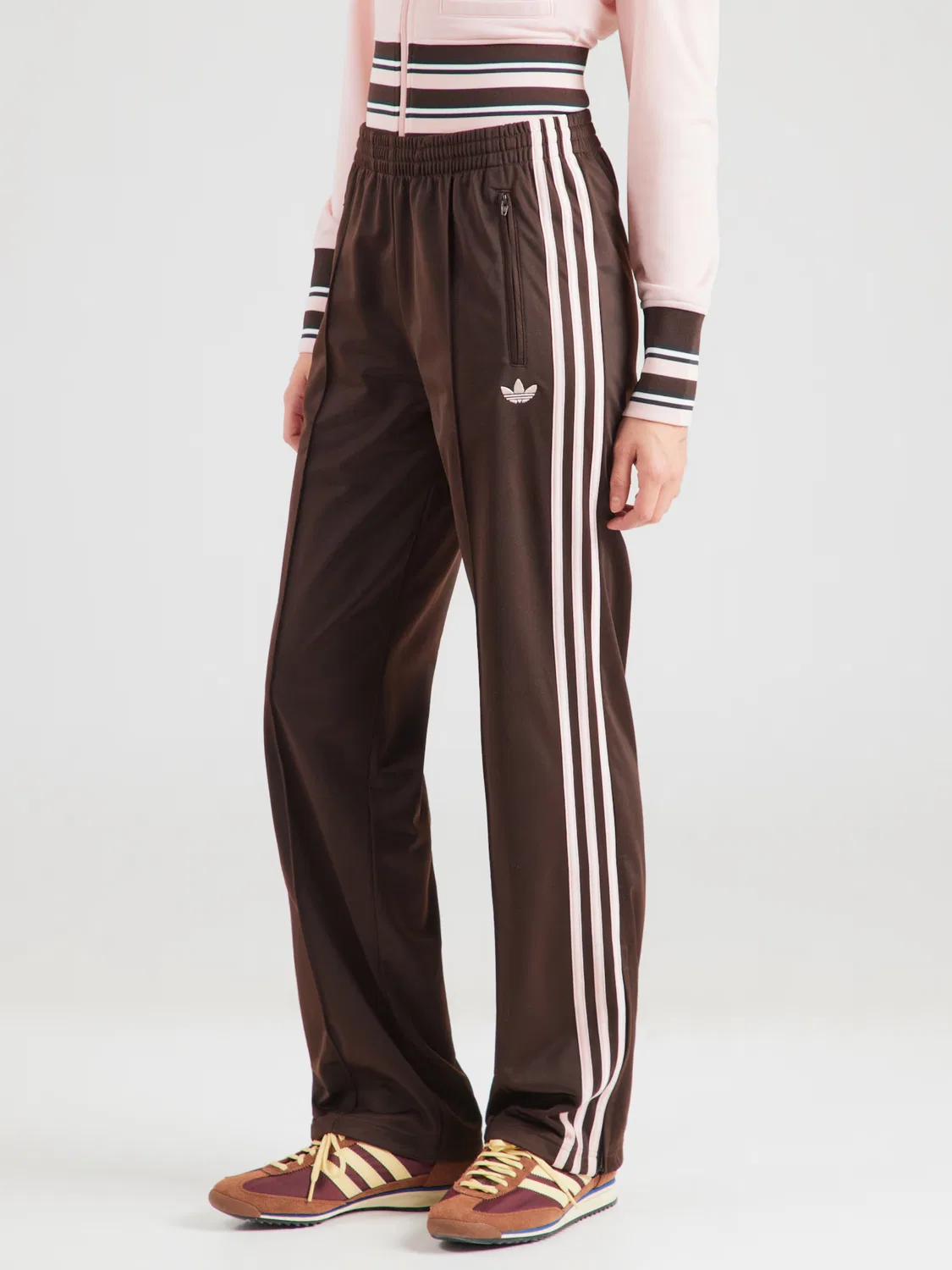 Брюки Adidas Originals Regular Pants CLASSIC коричневого цвета — фото 2