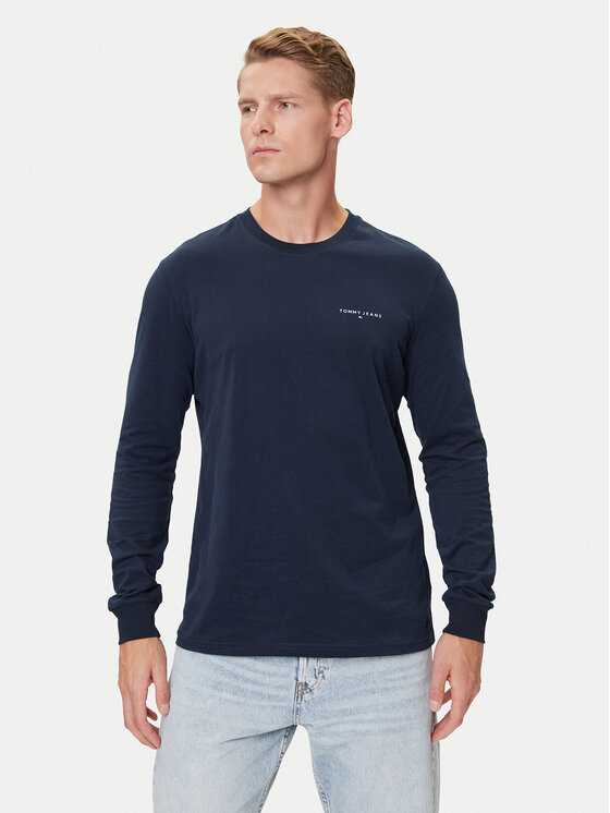 

Лонгслив regular fit Chest Linear DM0DM21594 Tommy Jeans, синий