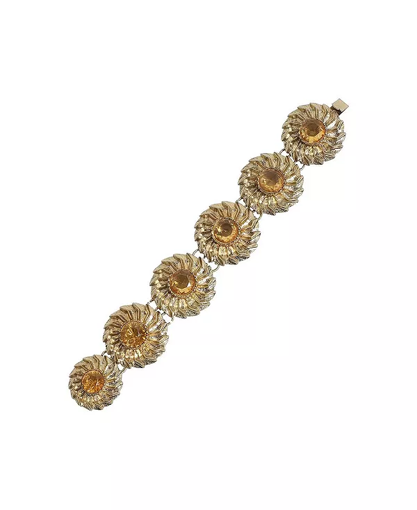 

Женский теннисный браслет с подсолнухом Sohi, gold