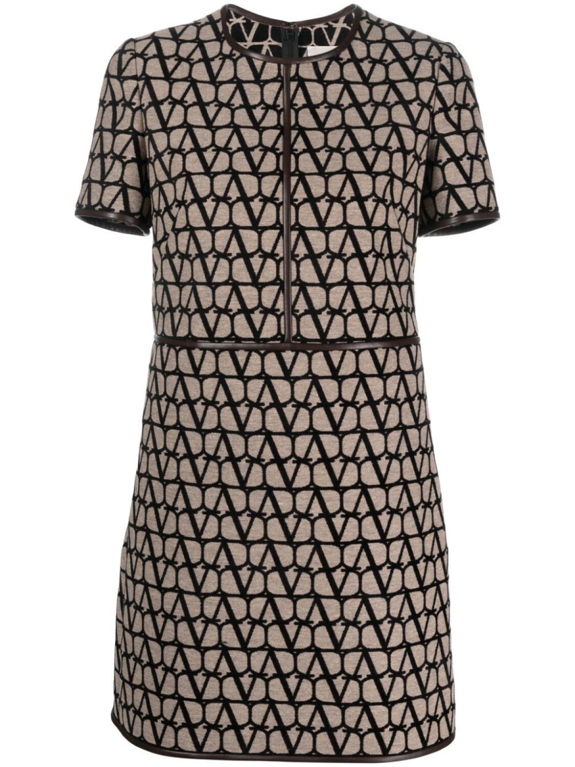 

Valentino Garavani платье Toile Iconographe с короткими рукавами, коричневый