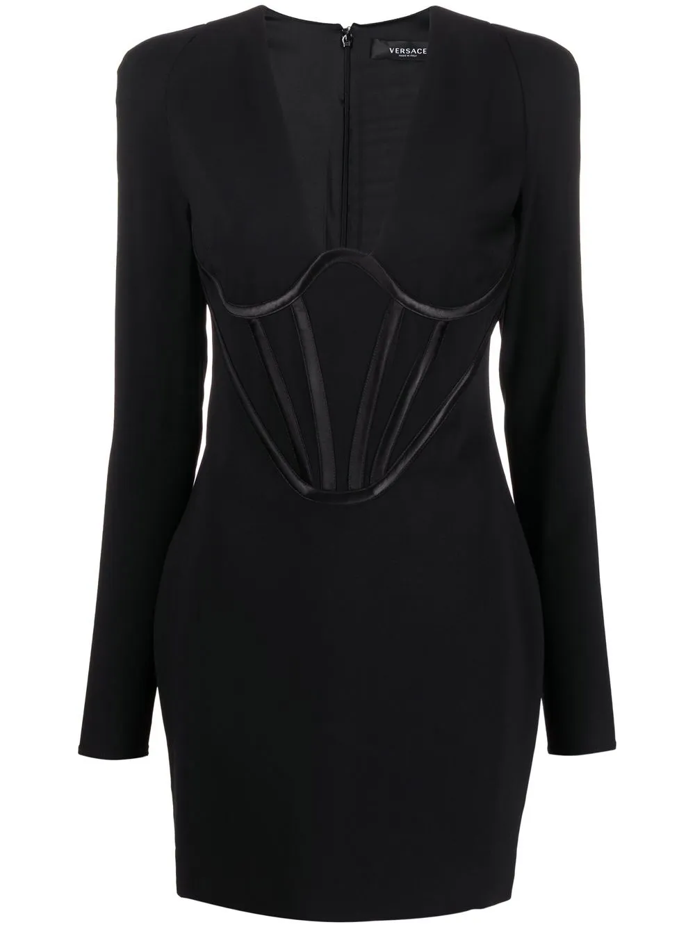 

Платье мини с корсетом VERSACE, черный