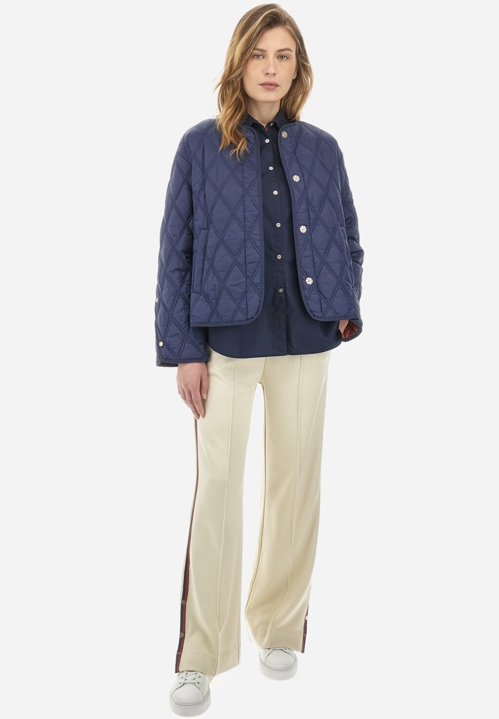 

Блузка на пуговицах LONG SLEEVED La Martina, сине-серый