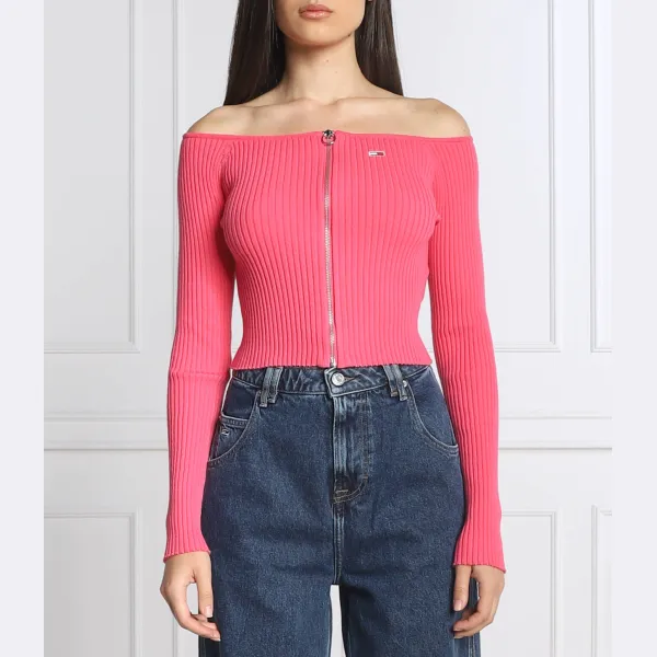 

Укороченный кардиган Tommy Hilfiger, розовый