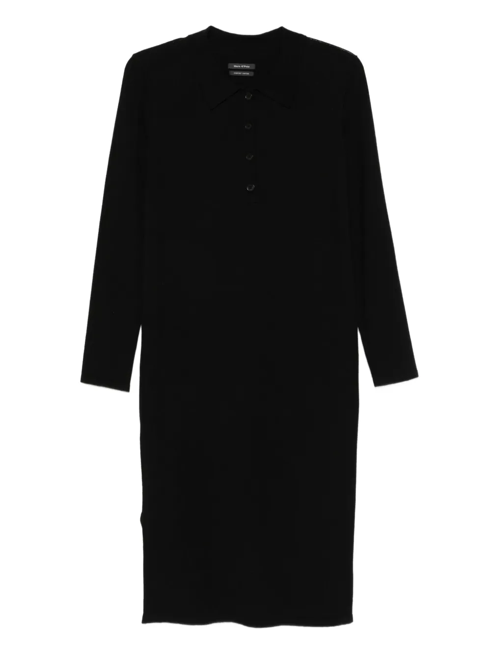 

Платье с воротником поло и рукавами три четверти Marc O'Polo, черный