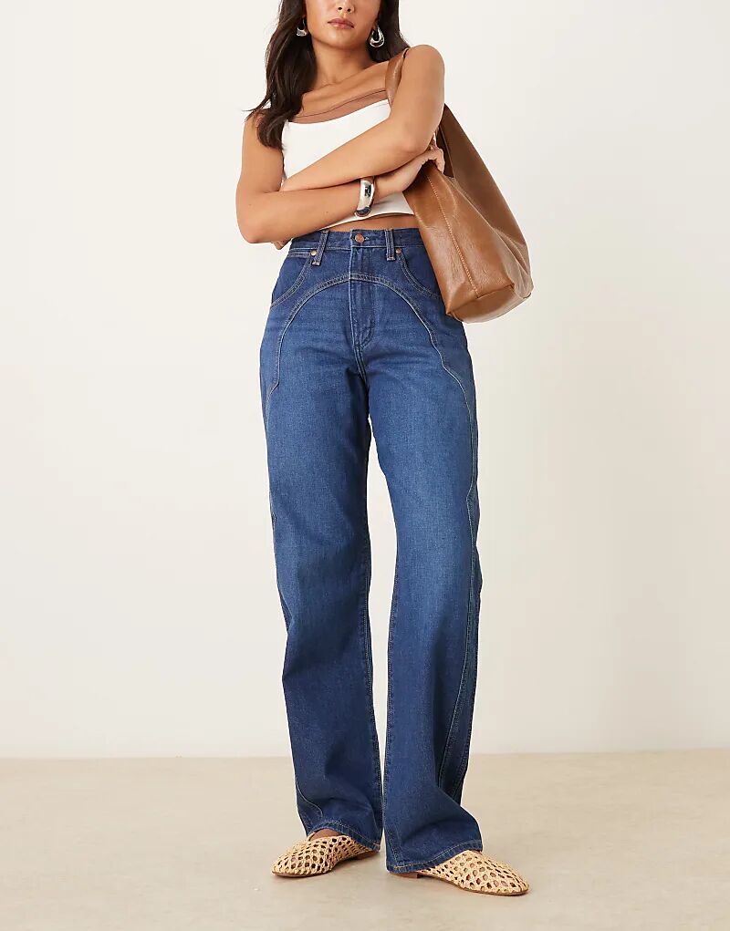 

Джинсы Wrangler barrel fit темно-синего цвета