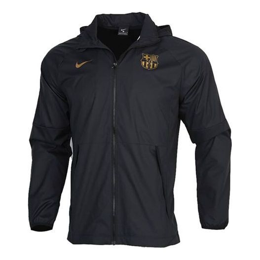 

Куртка fc barcelona 20/21 jacket 'black' Nike, черный