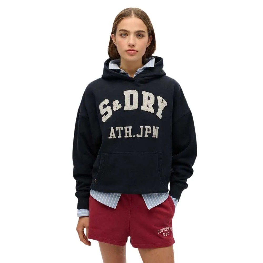 

Худи Superdry Ath Ess Appliq Relaxed, черный
