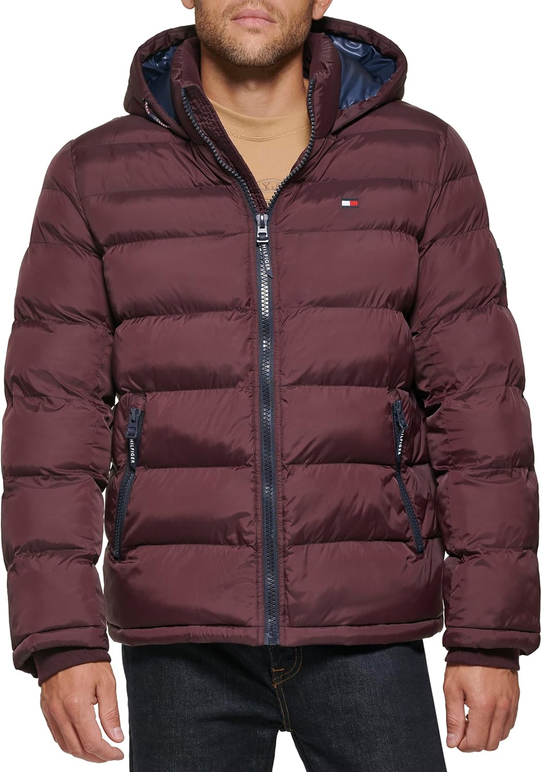 

Мужская стеганая куртка с капюшоном Tommy Hilfiger (стандартная и для больших и высоких), Port