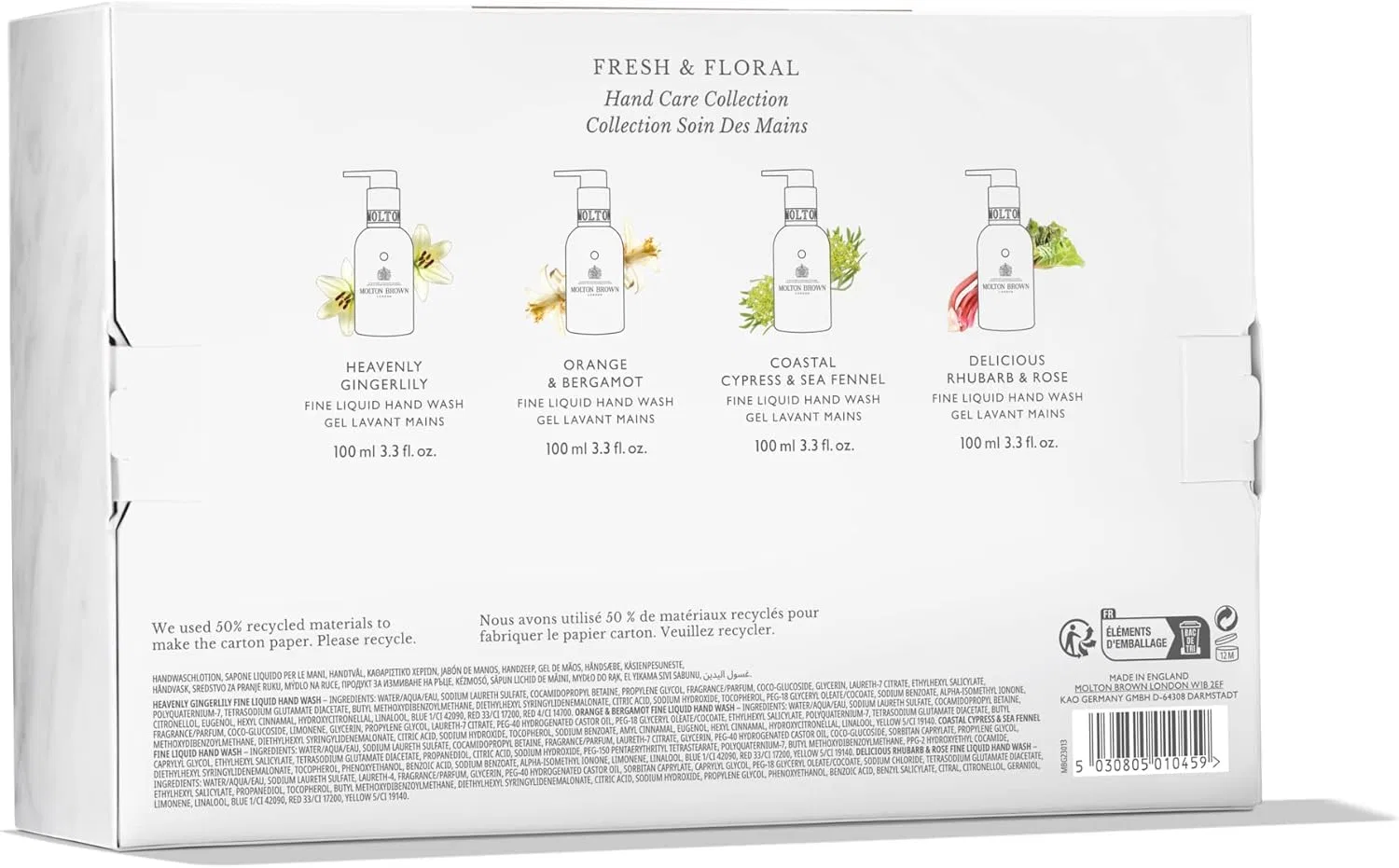 Коллекция средств для ухода за руками Fresh und Floral, 4 x 100 мл Molton Brown — фото 3