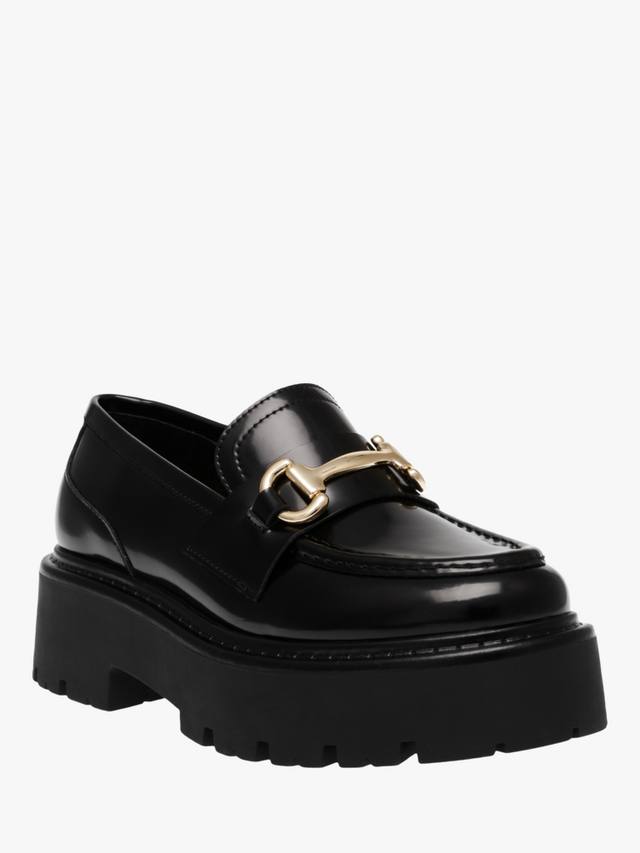 Lando кожаные лоферы на платформе с каблуком средней высоты Steve Madden, Black — фото 2