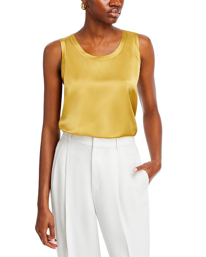 

Двусторонняя шелковая блузка Lafayette 148 New York, желтый