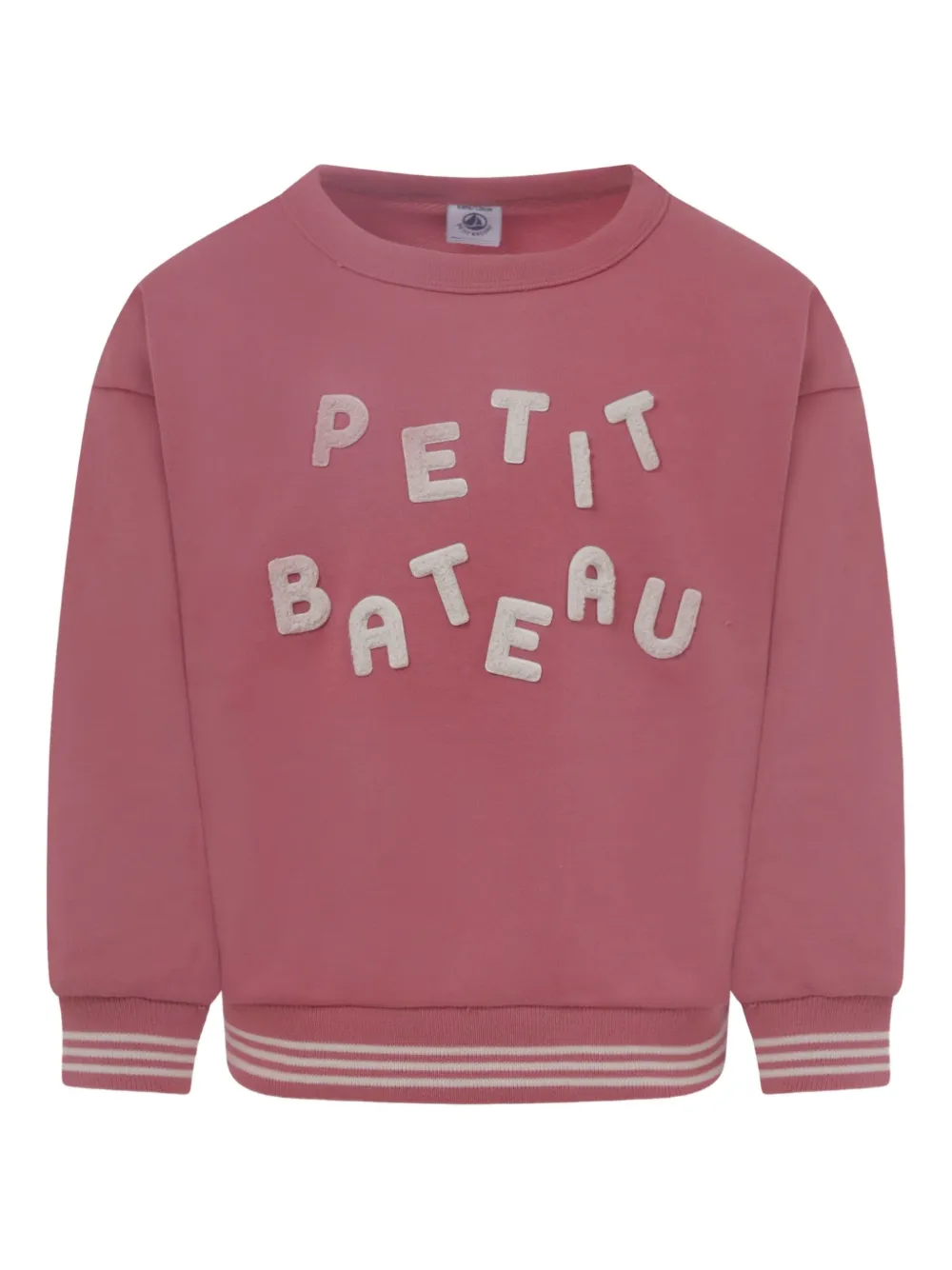 

Хлопковая толстовка с вышитым логотипом Petit Bateau, розовый