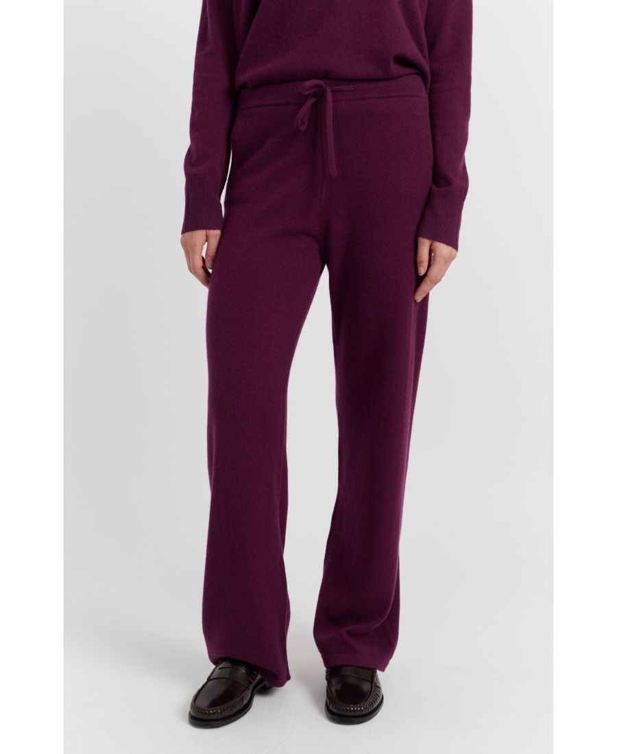 

Женские широкие брюки из чистого кашемира Chinti & Parker, Mulberry