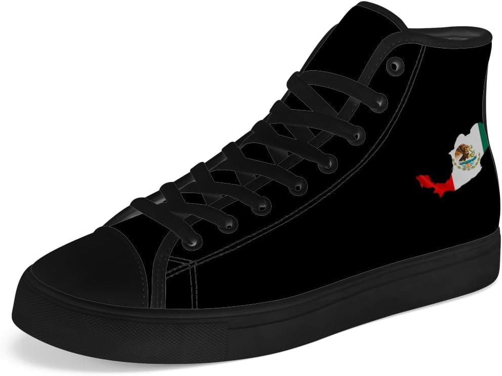 

Кеды chebing для мужчин и женщин, Мексика, высокие тканевые, мексиканские высокие кроссовки на шнуровке, повседневная обувь, черный
