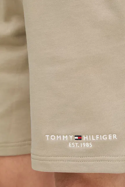 Шорты спортивные из хлопка Tommy Hilfiger, зеленый — фото 4