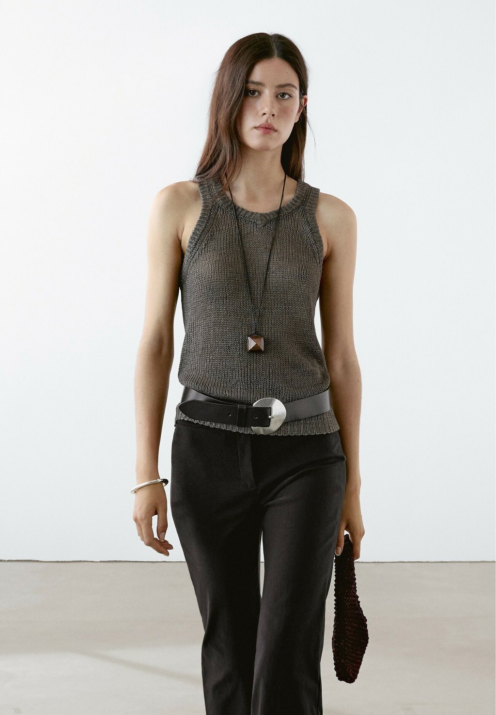 

Топ Massimo Dutti, цвет Mottled Dark Green