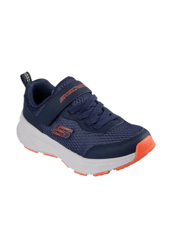 Слипоны Skechers, текстиль/синтетика синий с оранжевой отделкой — фото 2