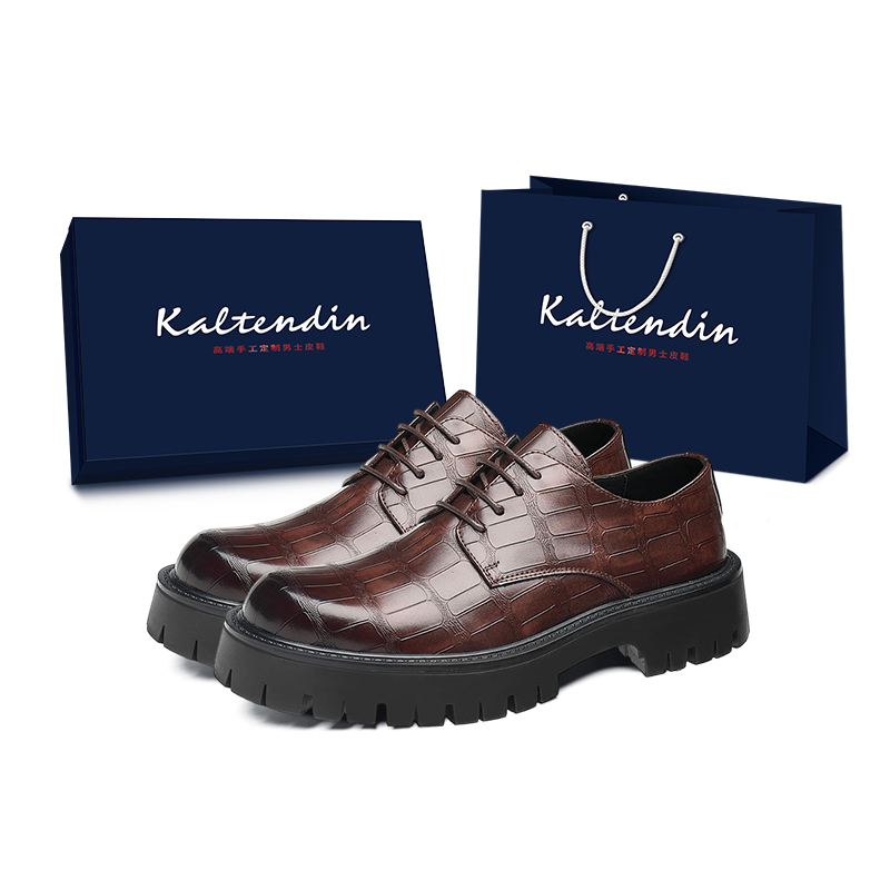 

Kaltendin Мужские повседневные туфли мужские низкие черно-коричневые, цвет Brown