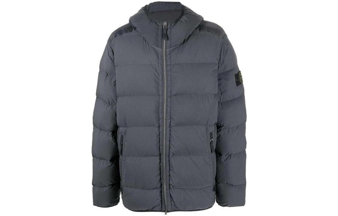 

Пуховик мужской свинцово-серый Stone Island, серый