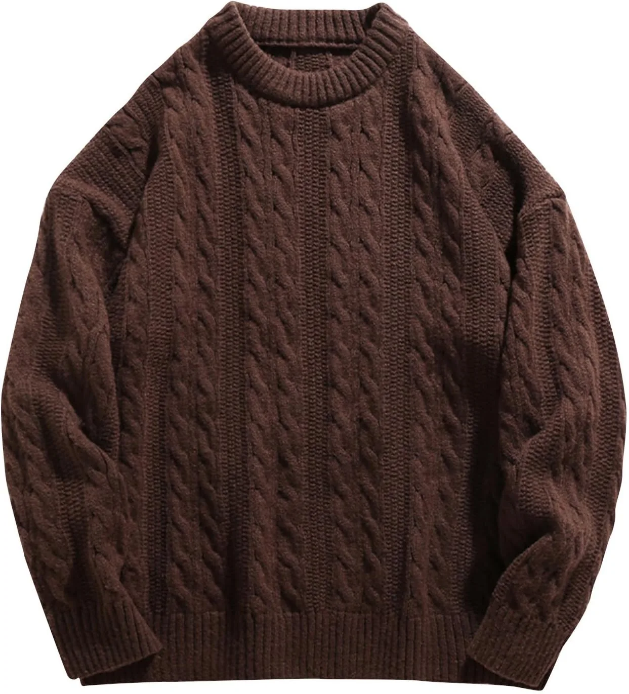 

Мужской зимний свитер, тяжелый с кабельной вязкой