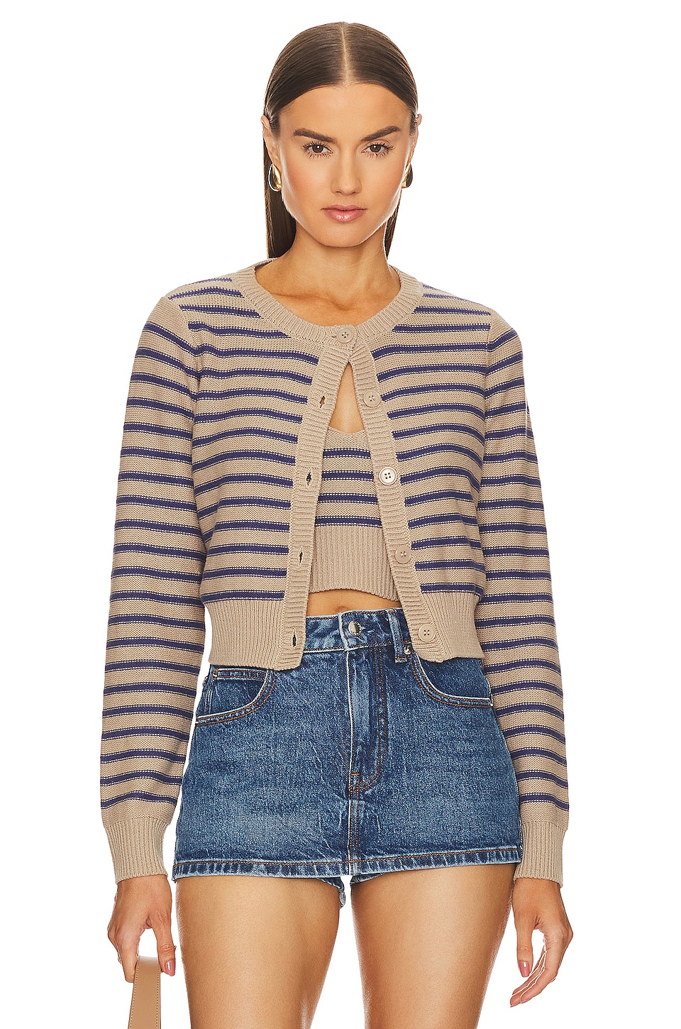 

Укороченный кардиган aubrey Stitches & Stripes, цвет oat combo