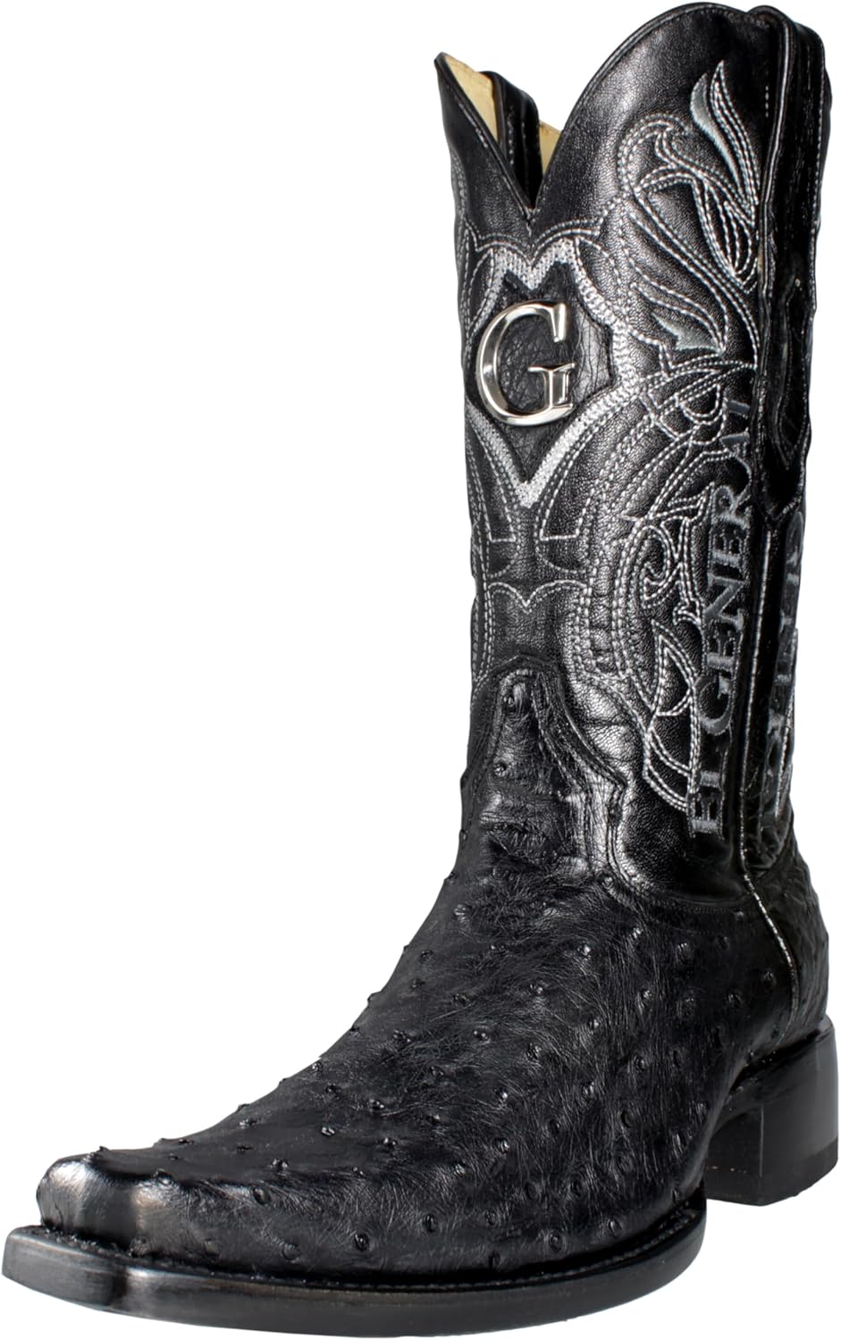 

Ковбойские сапоги El General из кожи с аутентичным страусиным пером, с острым носком, в западном стиле, модель 193 Generic, черный