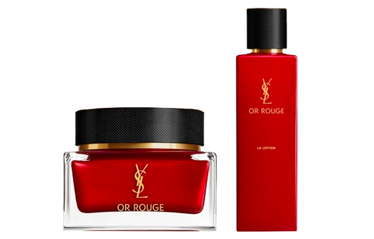 SAINT LAURENT Тибетский gold увлажняющий крем для лица набор для ухода за кожей подтягивающий, увлажняющий, отшелушивающий комплект из 2 предметов — фото 2